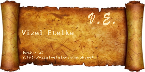 Vizel Etelka névjegykártya